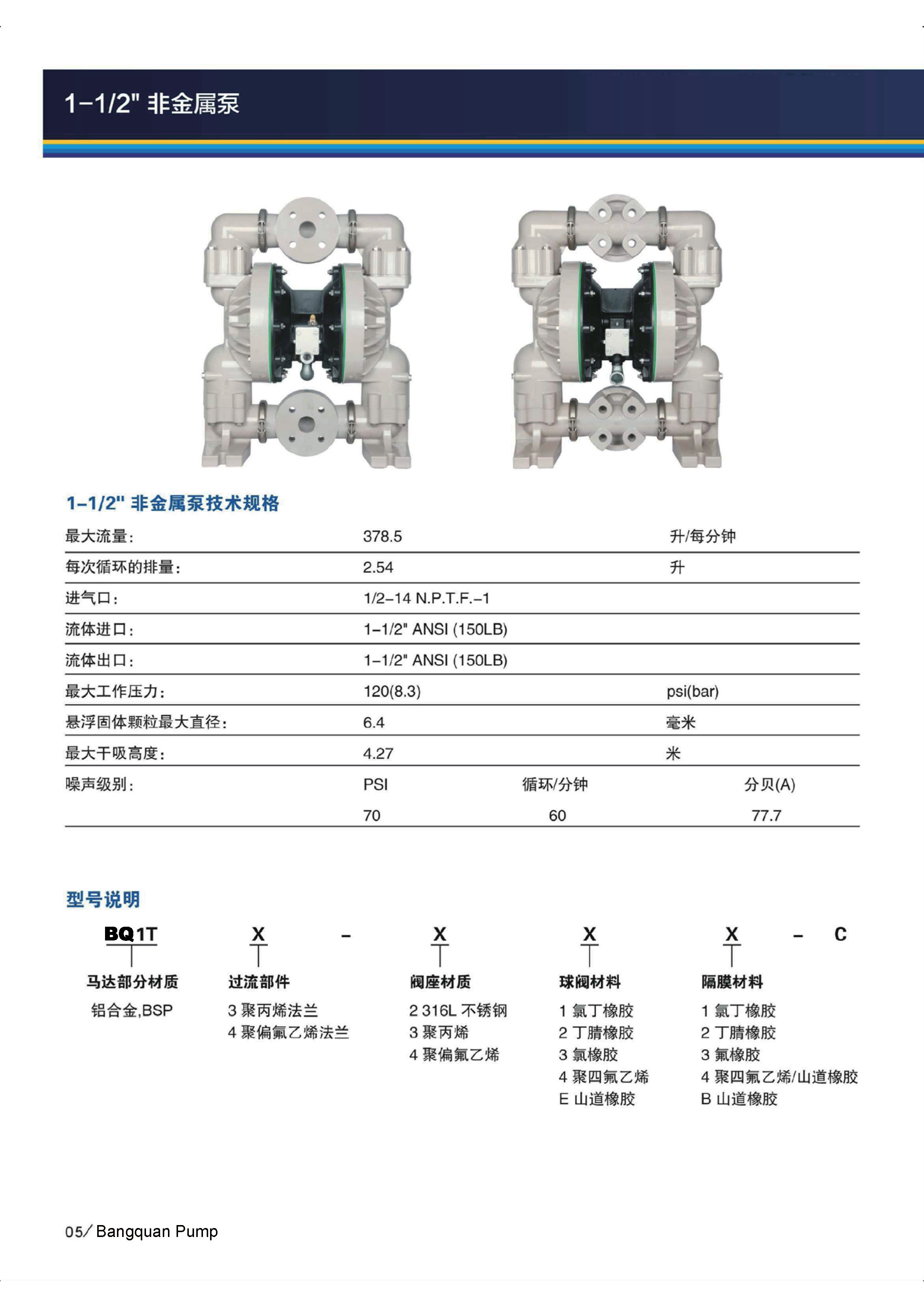 bq1t3-3eb-c,bq1t3-344-c,1.5寸塑料气动隔膜泵,1寸半塑料泵