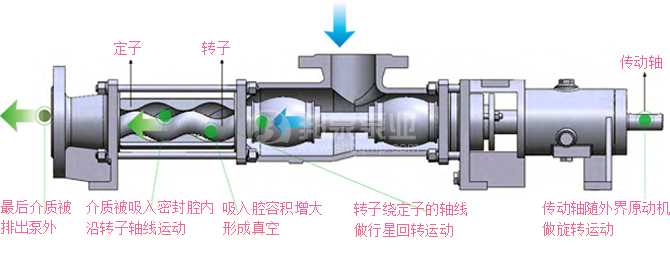 上海邦泉泵业螺杆泵工作原理图