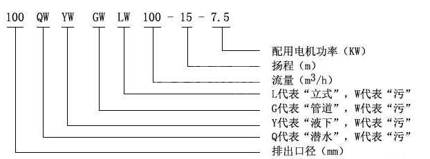 排污泵型号意义